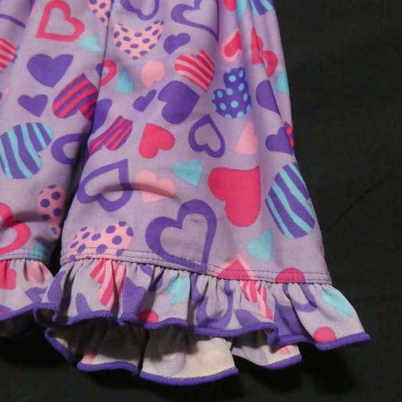 UV SKINZ | 3T | Heart Print Lilac Swim Shorts - Picture 4 of 8